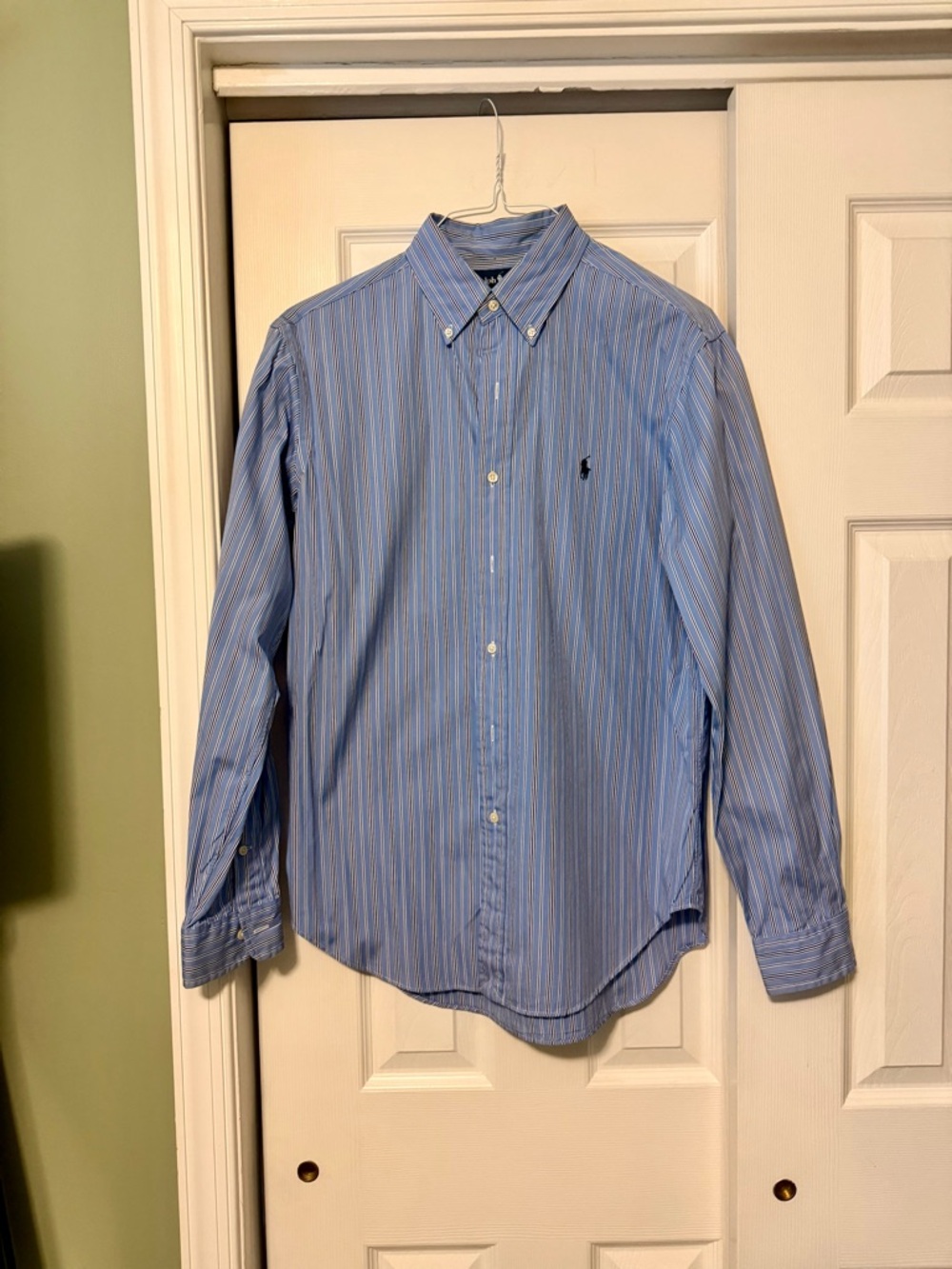 Polo by Ralph Lauren Blue Stripe Button-Down Men's Shirt